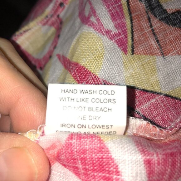 Set of 2 Choices Womens Pink Floral Linen Large Blazer Jacket XL Skirt Summer - Picture 16 of 16